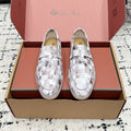 LP 26S SUMMER CHARMS WALK LOAFER IN PURPLE GRAY CROCODILE CALFSKIN SILVER HARDWARE