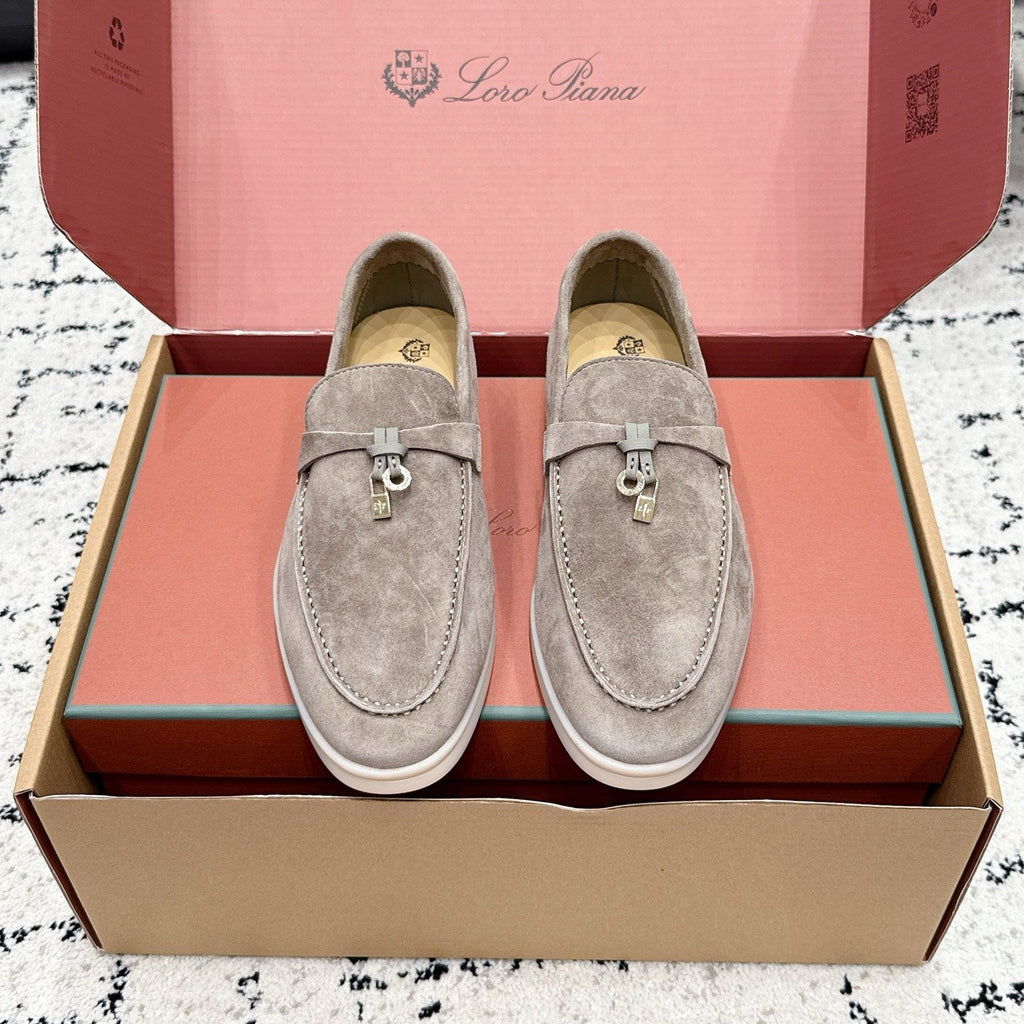 LP 26S SUMMER CHARMS WALK LOAFER IN LIGHT BROWN SUEDE GOLD HARDWARE