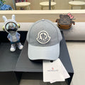 WOOL-TWEED AND LEATHER BASEBALL CAP PALE GRAY 428236
