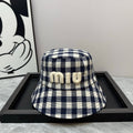 MIUMIU BUCKET CHECKED PATTERN WITH LOGO