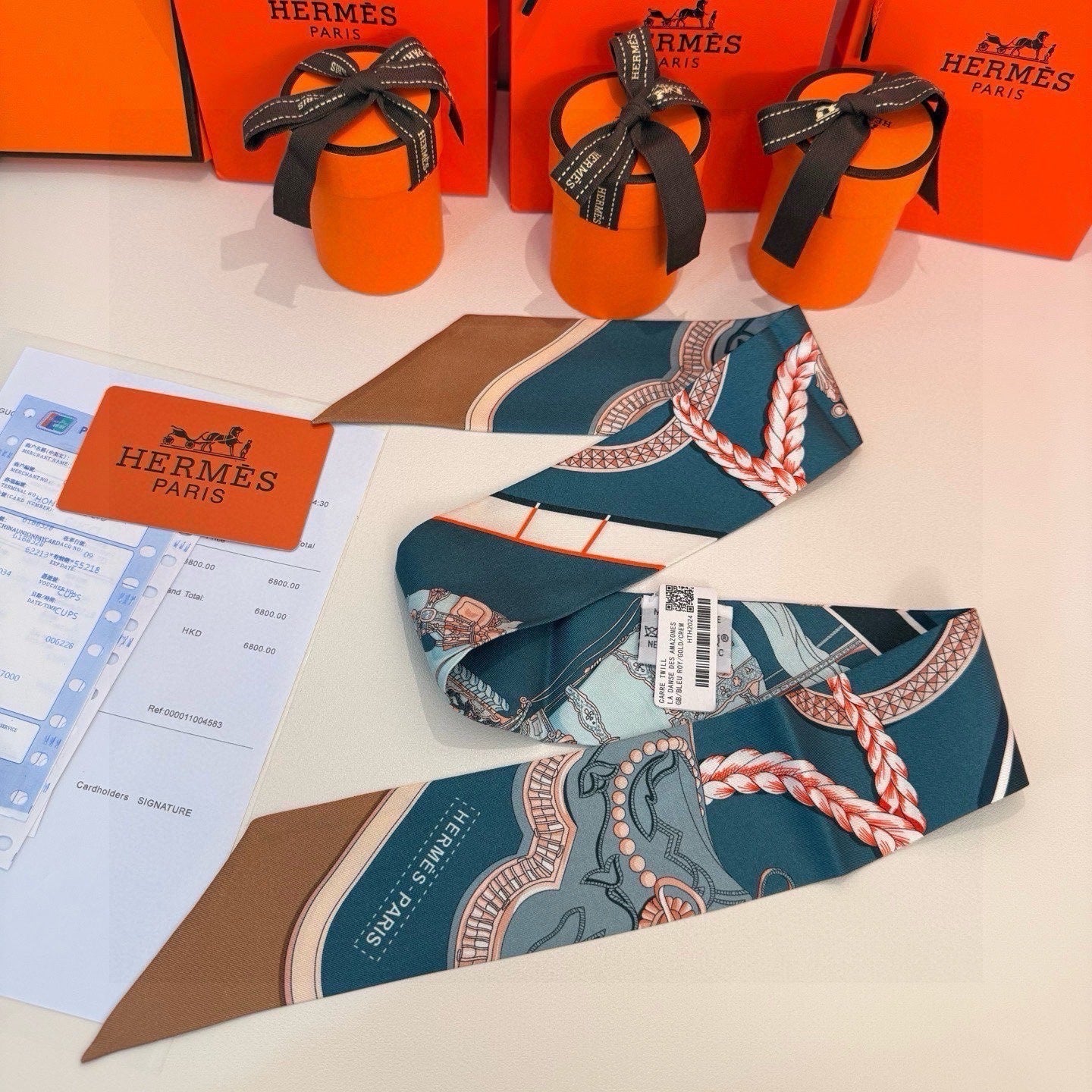 HERMES 26S SCARF 86 IN SILK 309670