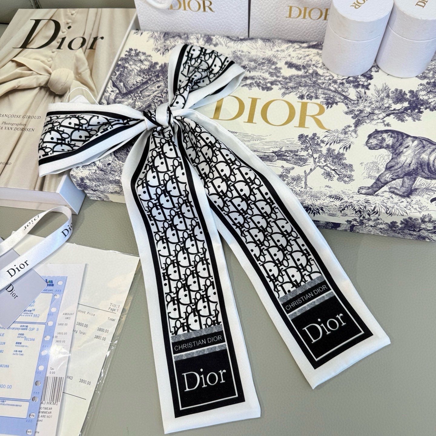 DIOR 26S SCARF 100CM IN SILK 316477