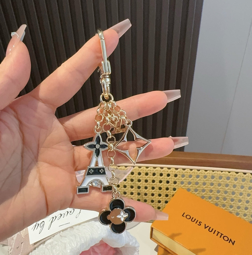 LV MULTI GOLD BAG CHARM FEATURING ENAMEL
