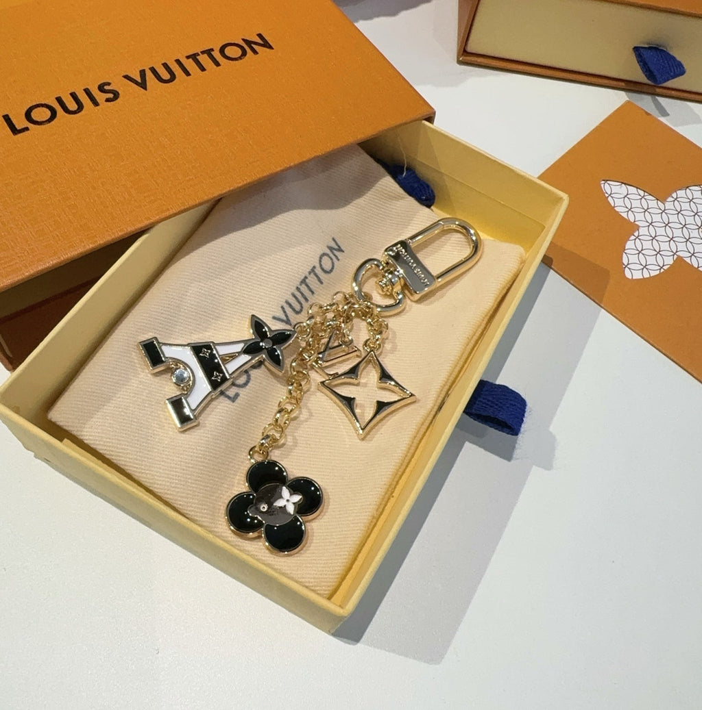 LV MULTI GOLD BAG CHARM FEATURING ENAMEL