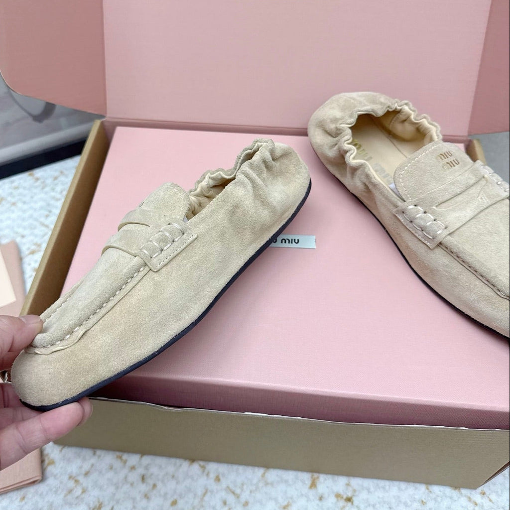 25S NAPPA LOAFERS IN BEIGE SUEDE