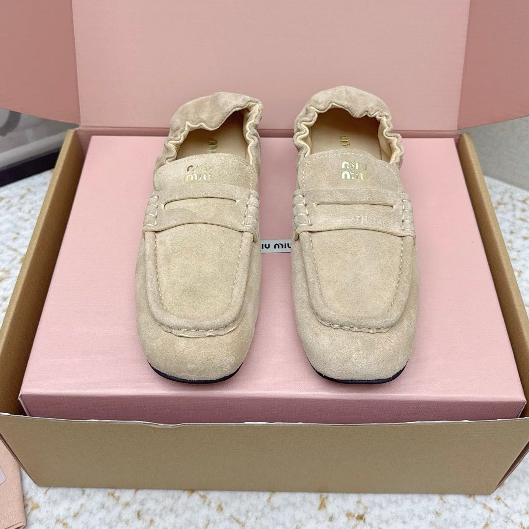 25S NAPPA LOAFERS IN BEIGE SUEDE