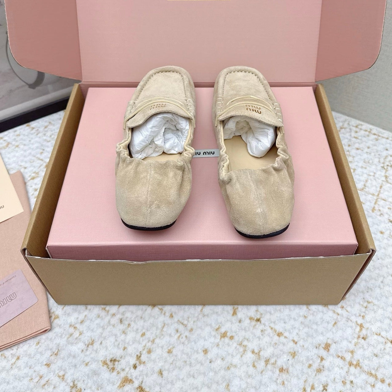 25S NAPPA LOAFERS IN BEIGE SUEDE