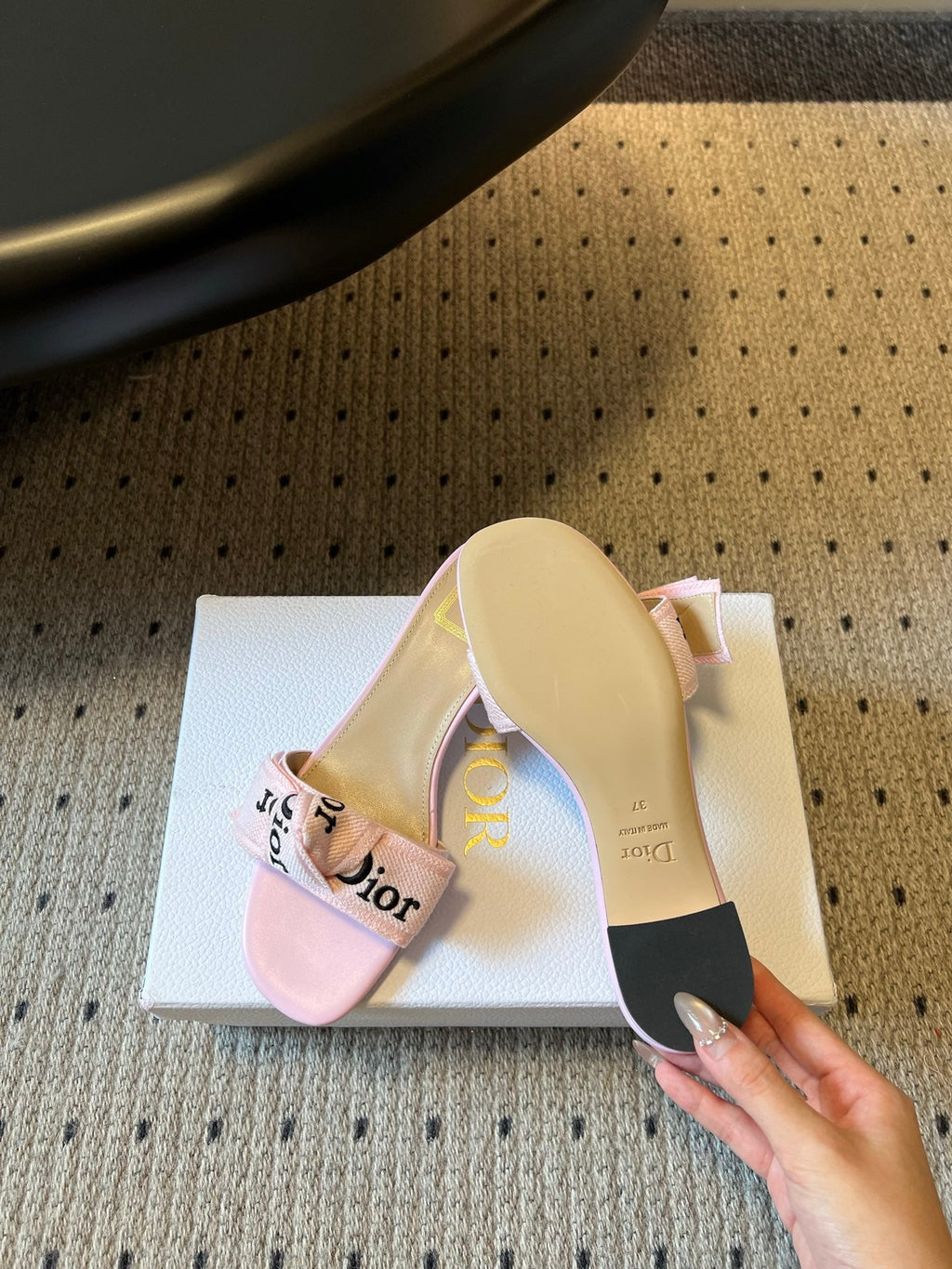 DIOR 26S HIGH-HEEL SANDALS 40 MM IN PINK FABRIC AND LAMBSKIN