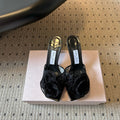 JIMMY CHOO 26S HIGH-HEEL SANDALS 70 MM IN BLACK LACE AND CALFSKIN