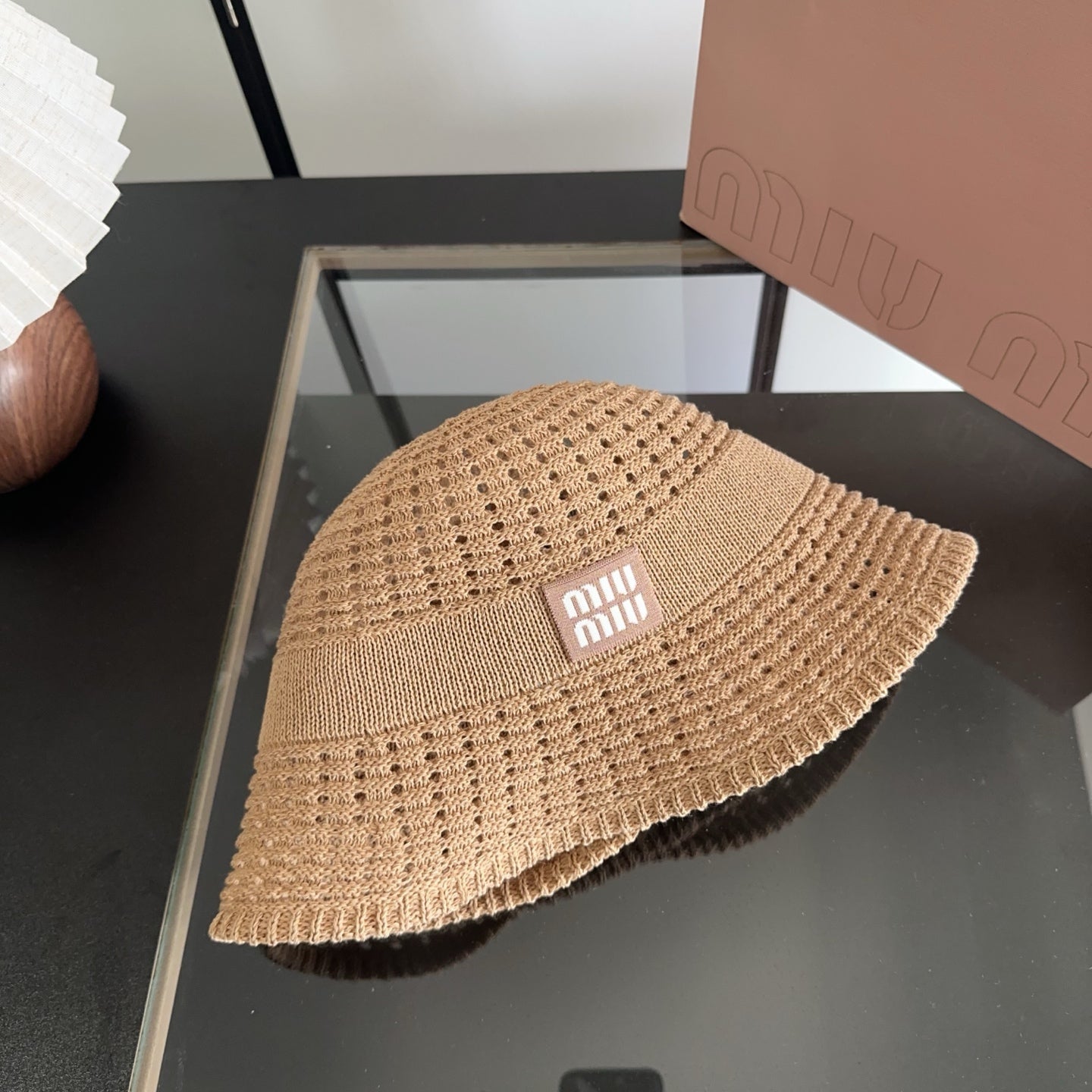 MIUMIU 26S CROCHET BUCKET HAT 339418