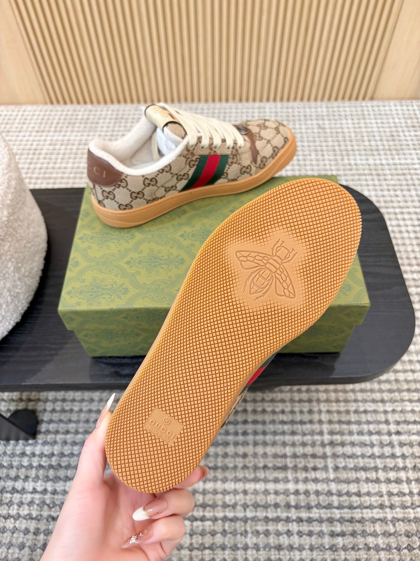 GUCCI 26S SNEAKERS IN BROWN GG CANVAS