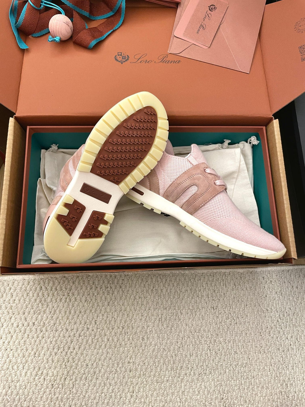 LP 26S BASIC 360 FLEXY WALK SNEAKER IN PINK FABRICS AND CALFSKIN