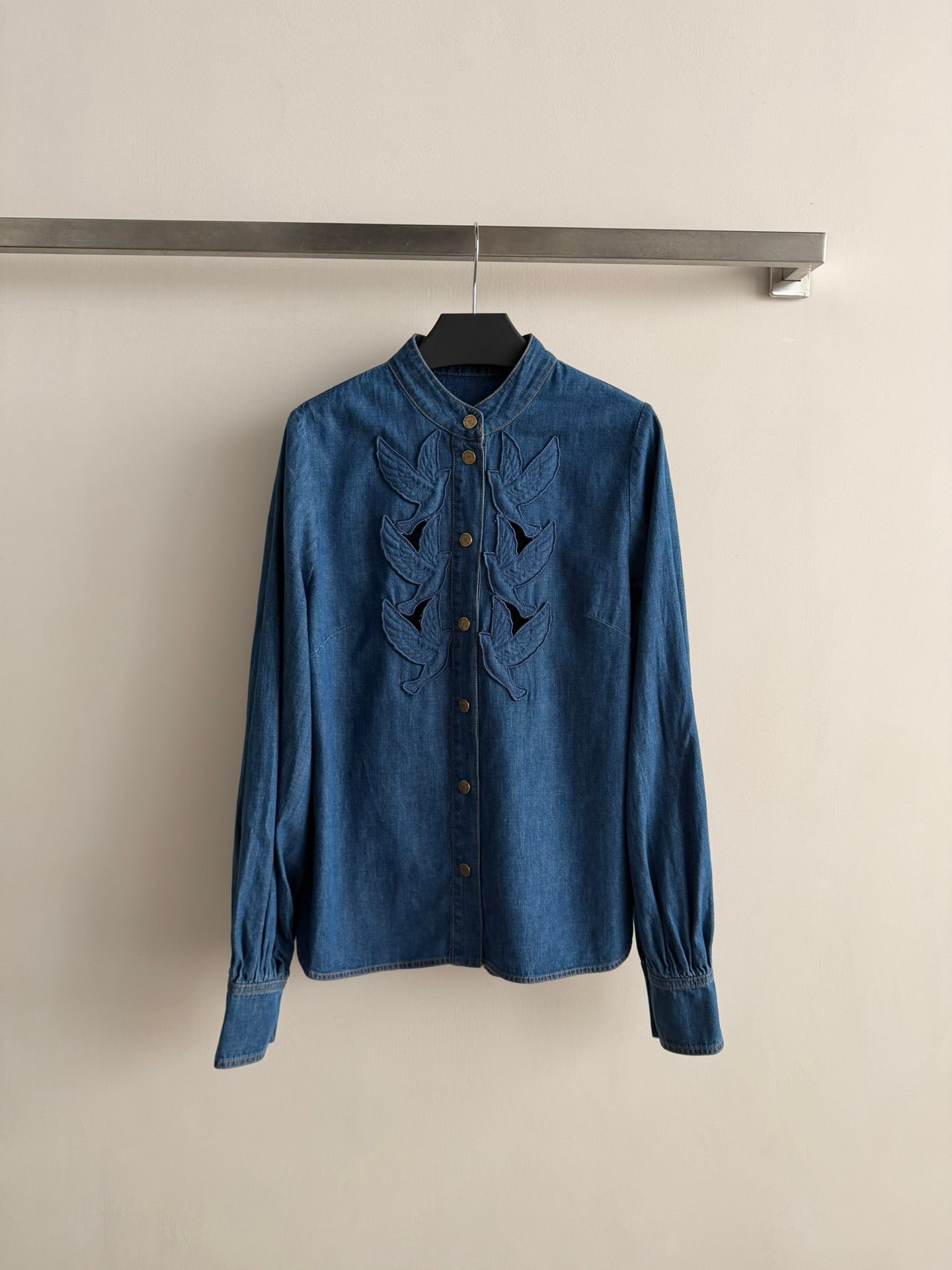 ZIMMERMANN 26S EMBROIDERED DENIM SHIRT STYLE 135