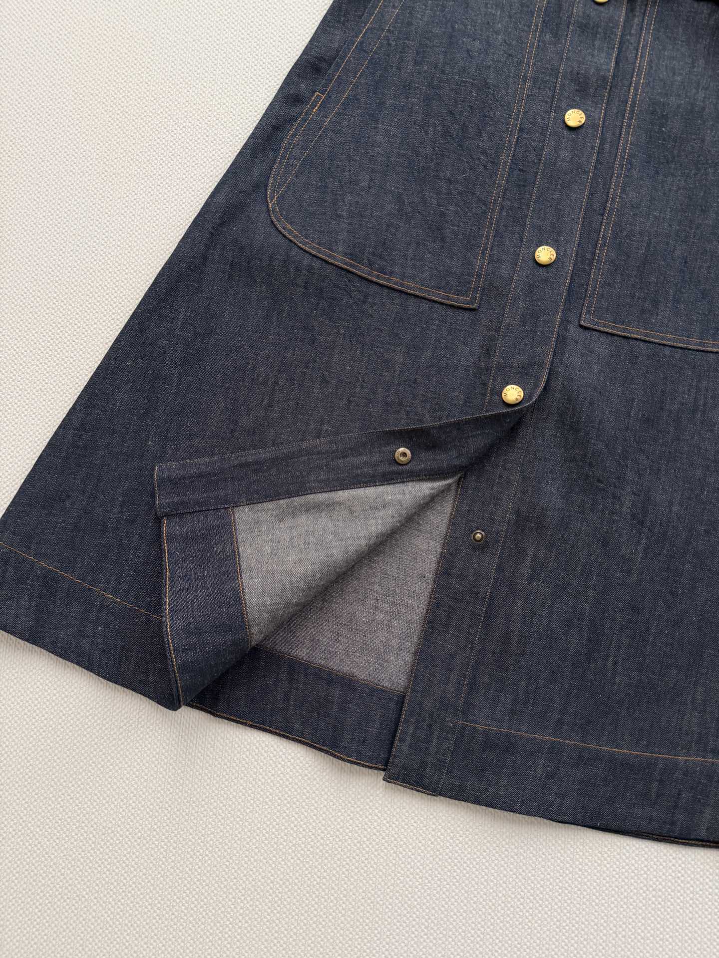 MONCLER 26S DENIM MIDI SKIRT 650