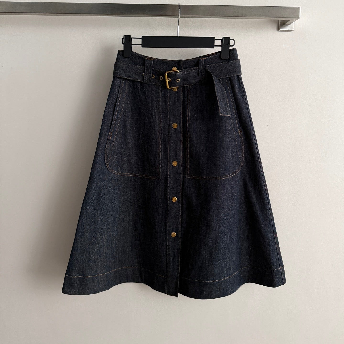MONCLER 26S DENIM MIDI SKIRT 650
