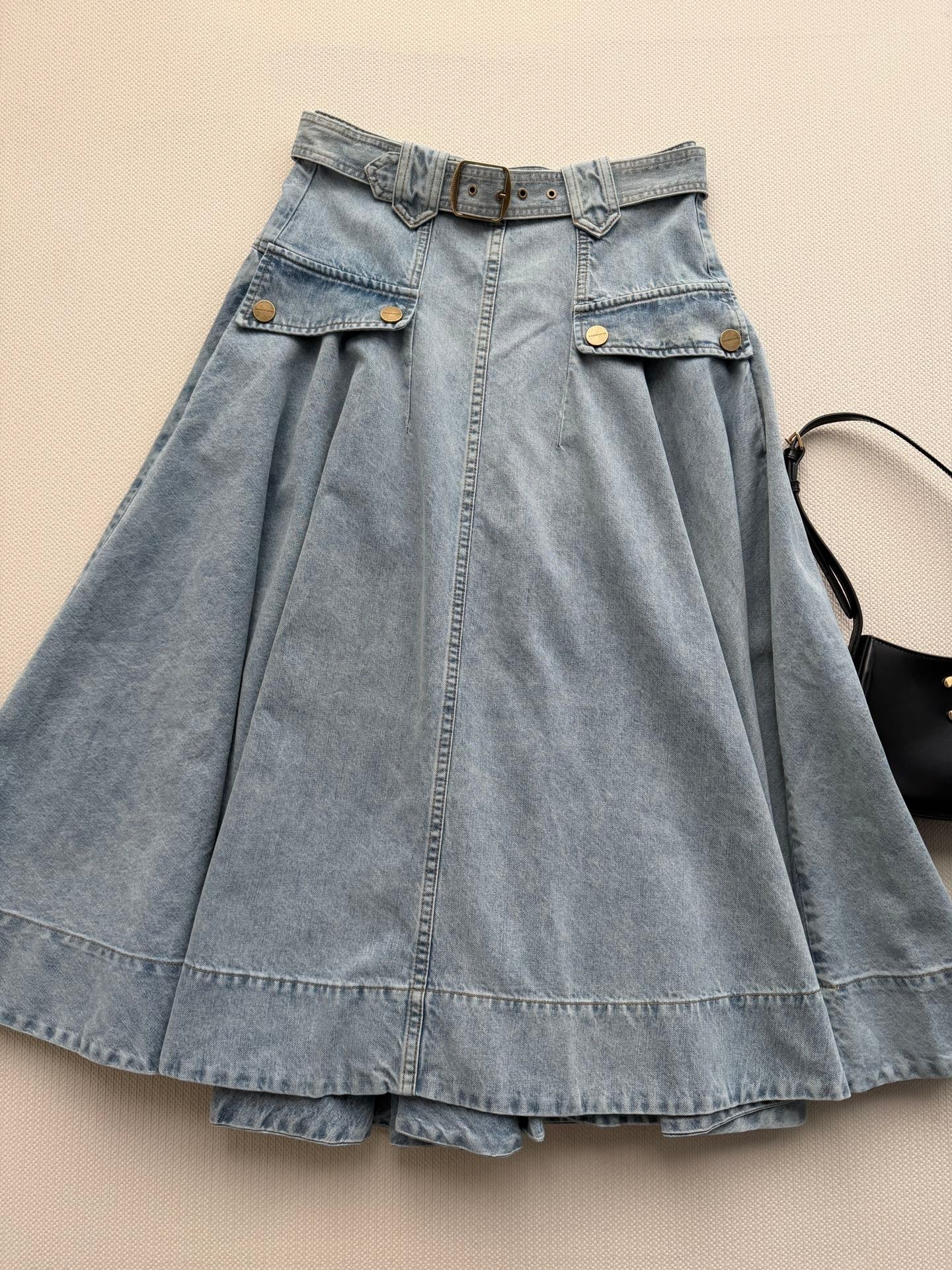ZIMMERMANN 26S DENIM MIDI SKIRT STYLE 93