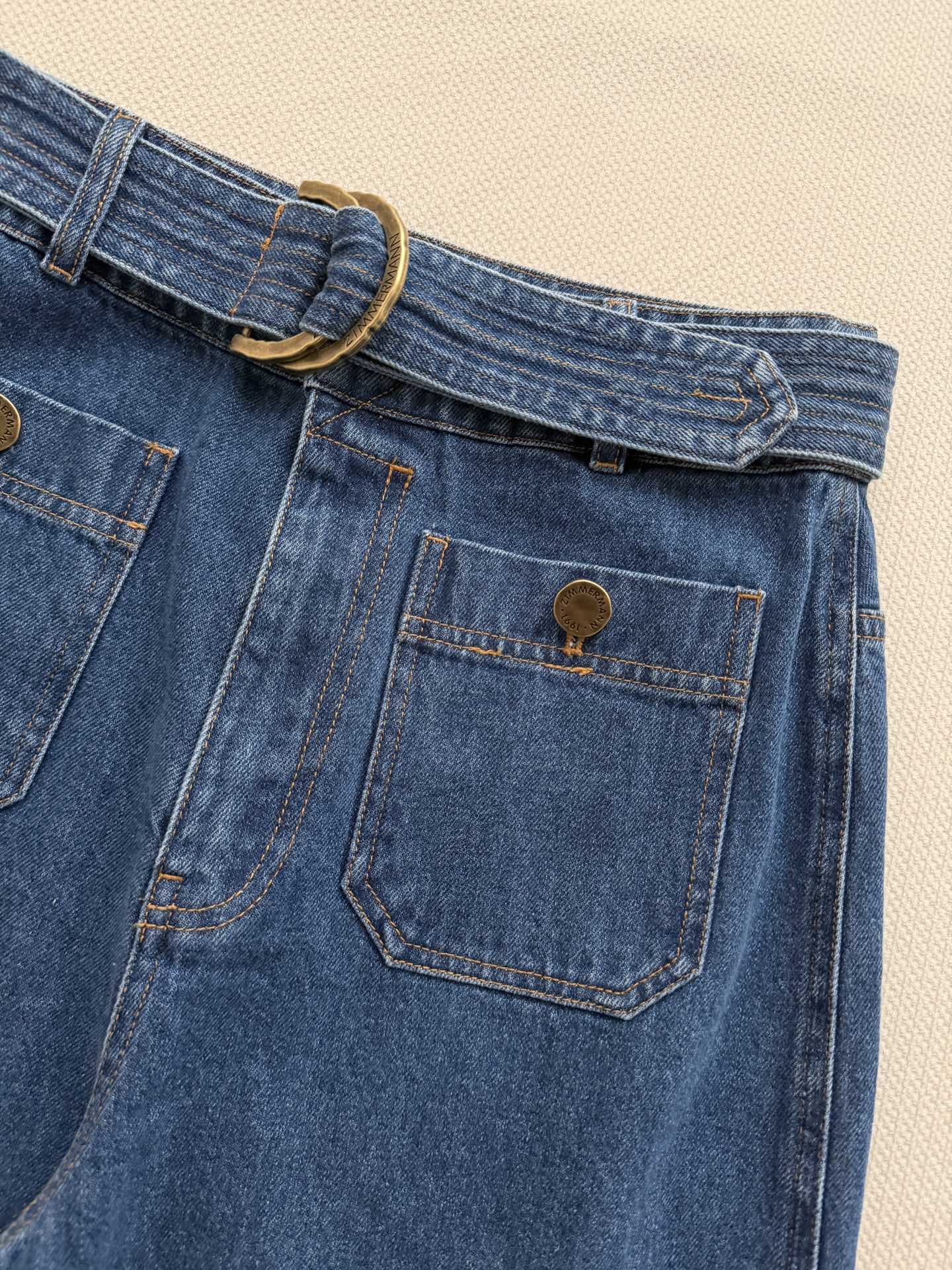 ZIMMERMANN 26S HIGH-WAIST WIDE-LEG JEANS STYLE 70