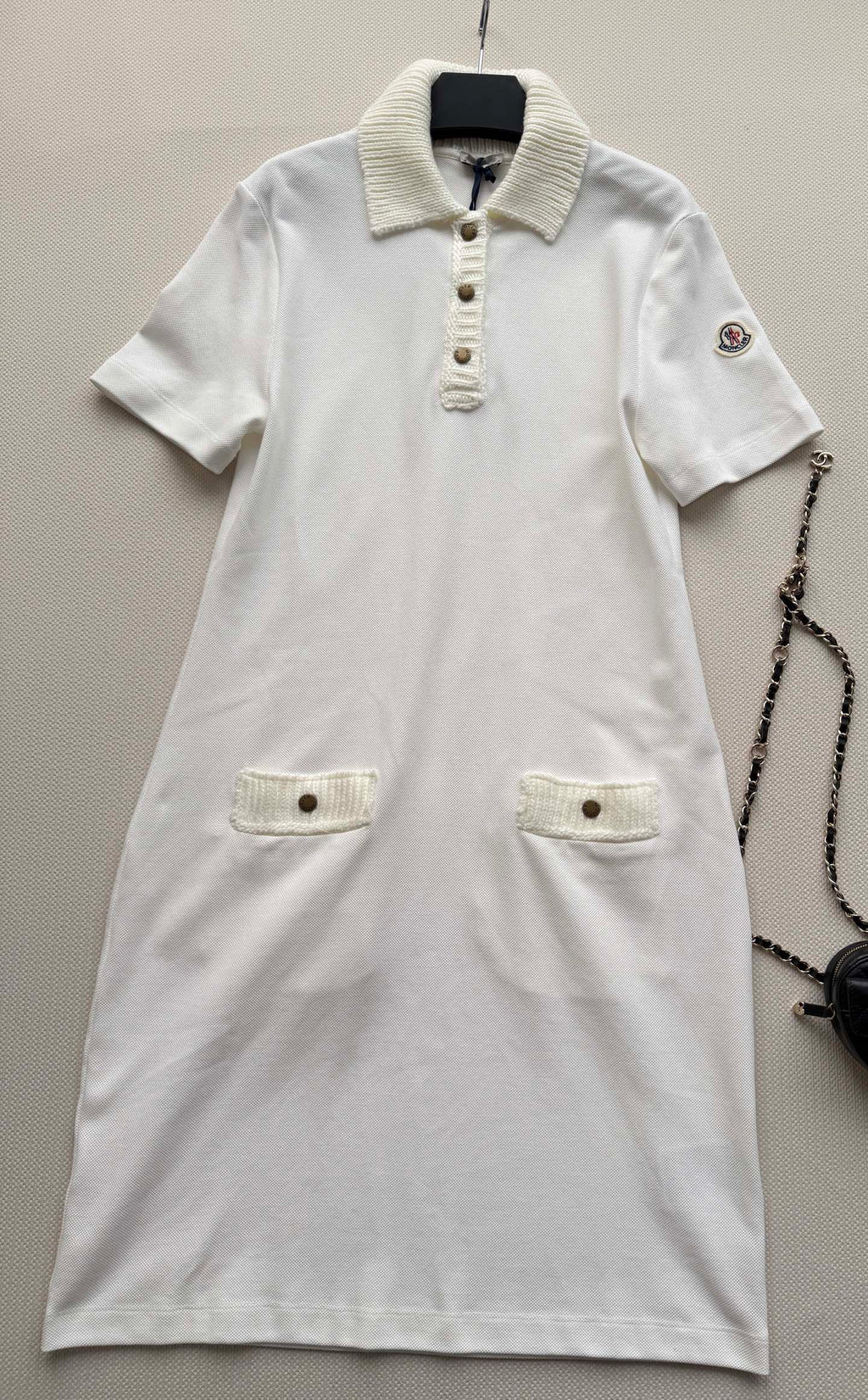 MONCLER 26S SHORT-SLEEVE POLO DRESS 673