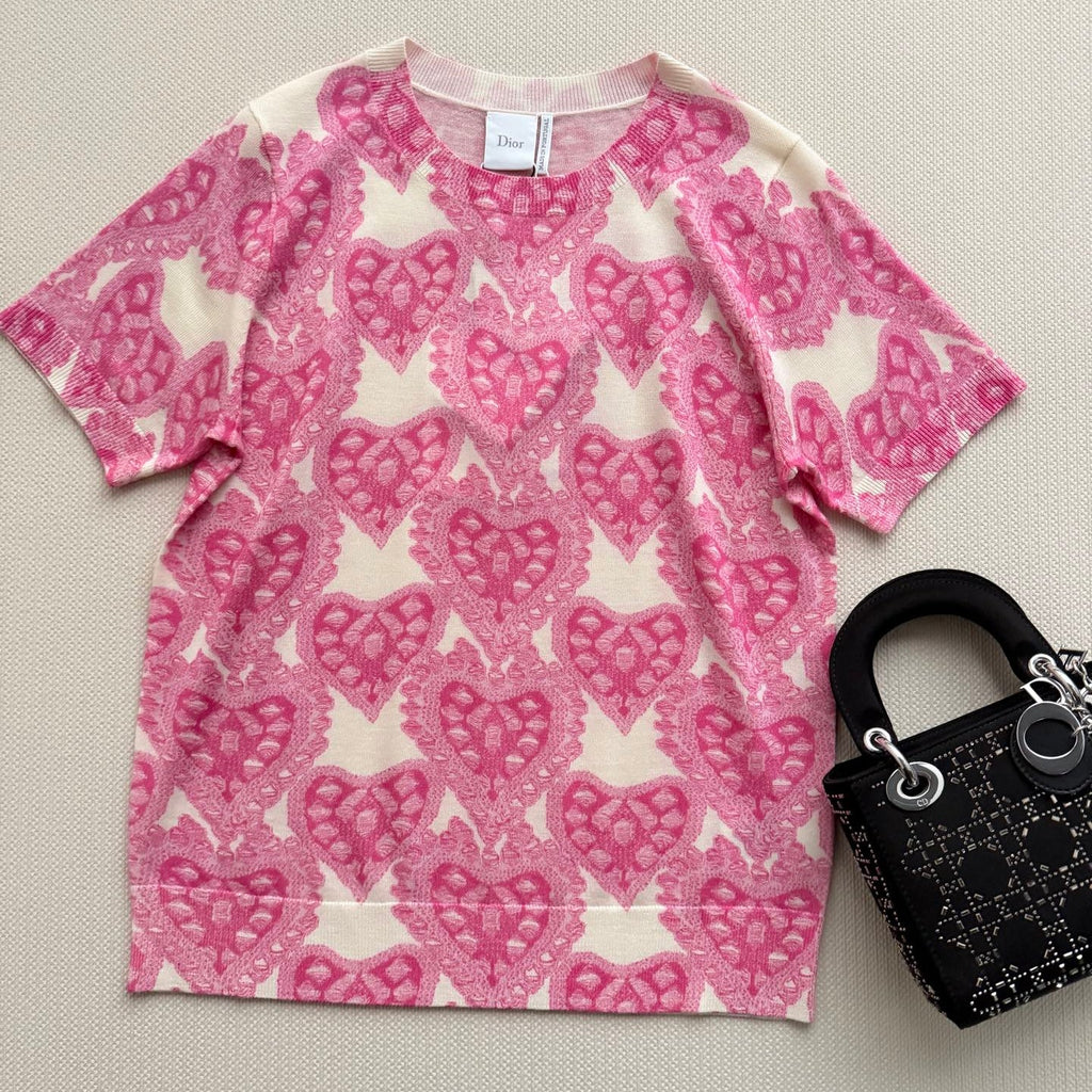 DIOR 26S SHORT SLEEVE KNIT TOP 1327