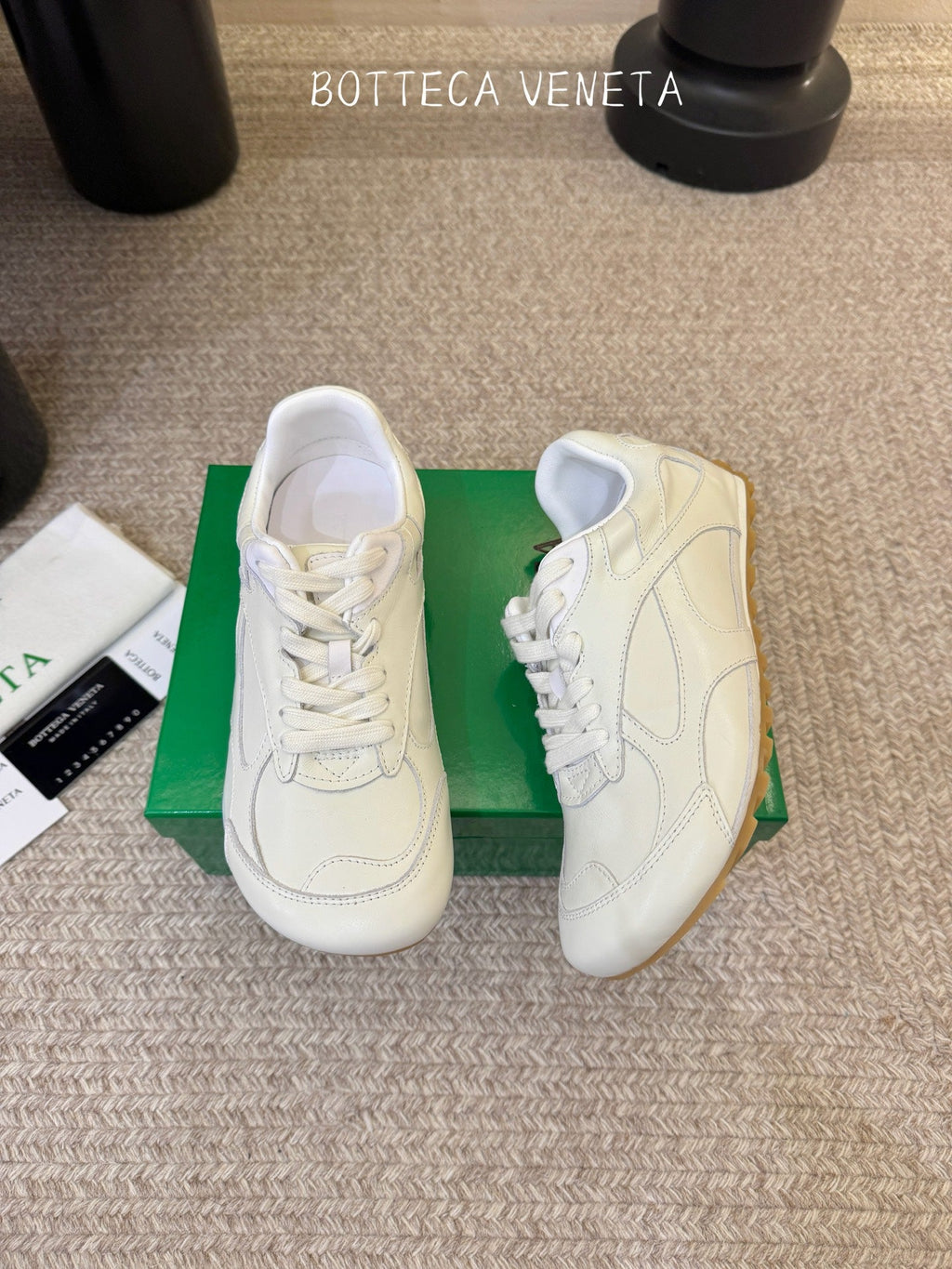 BOTTEGA VENETA 26S SNEAKERS IN WHITE CALFSKIN