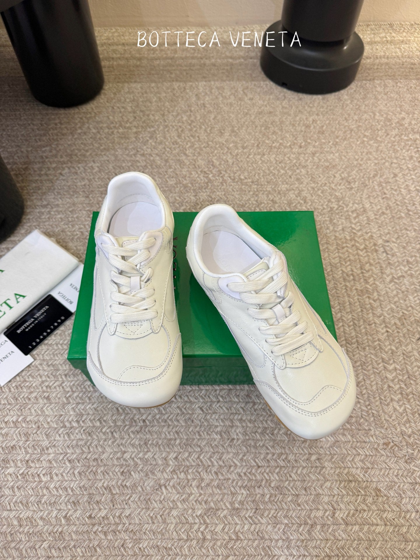 BOTTEGA VENETA 26S SNEAKERS IN WHITE CALFSKIN
