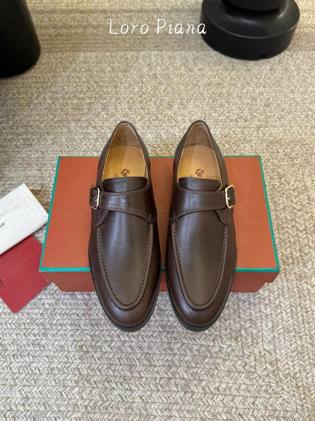 LP 26S MONK STRAP LOAFERS IN DARK BROWN CALFSKIN SILVER HARDWARE