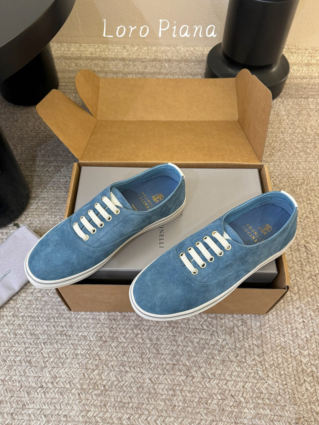 LP 26S LACE-UP SNEAKERS IN BLUE SUEDE