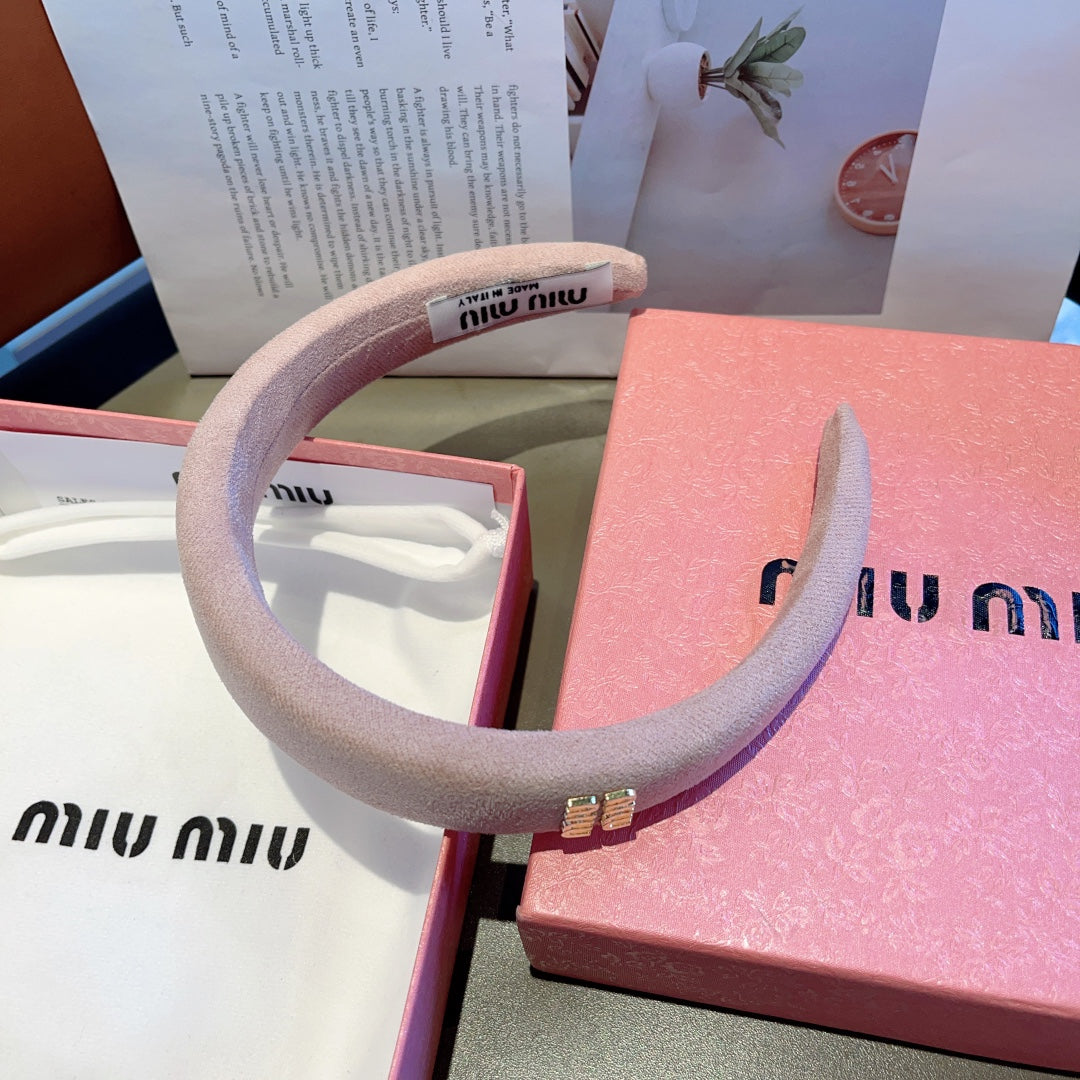THICK HEADBAND IN LIGHT PINK CASHMERE 412455