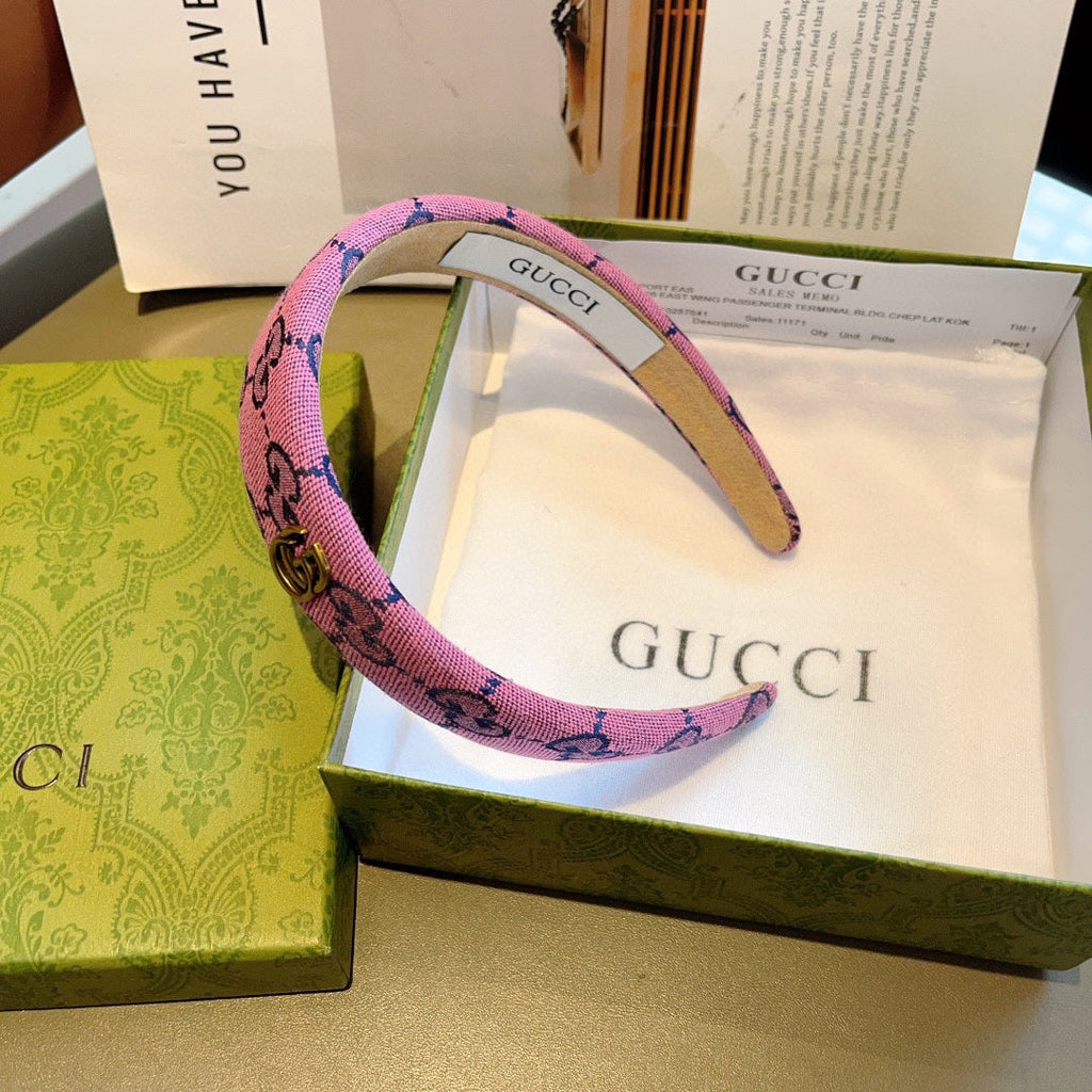 HEADBAND IN PINK MONOGRAM CANVAS 420624
