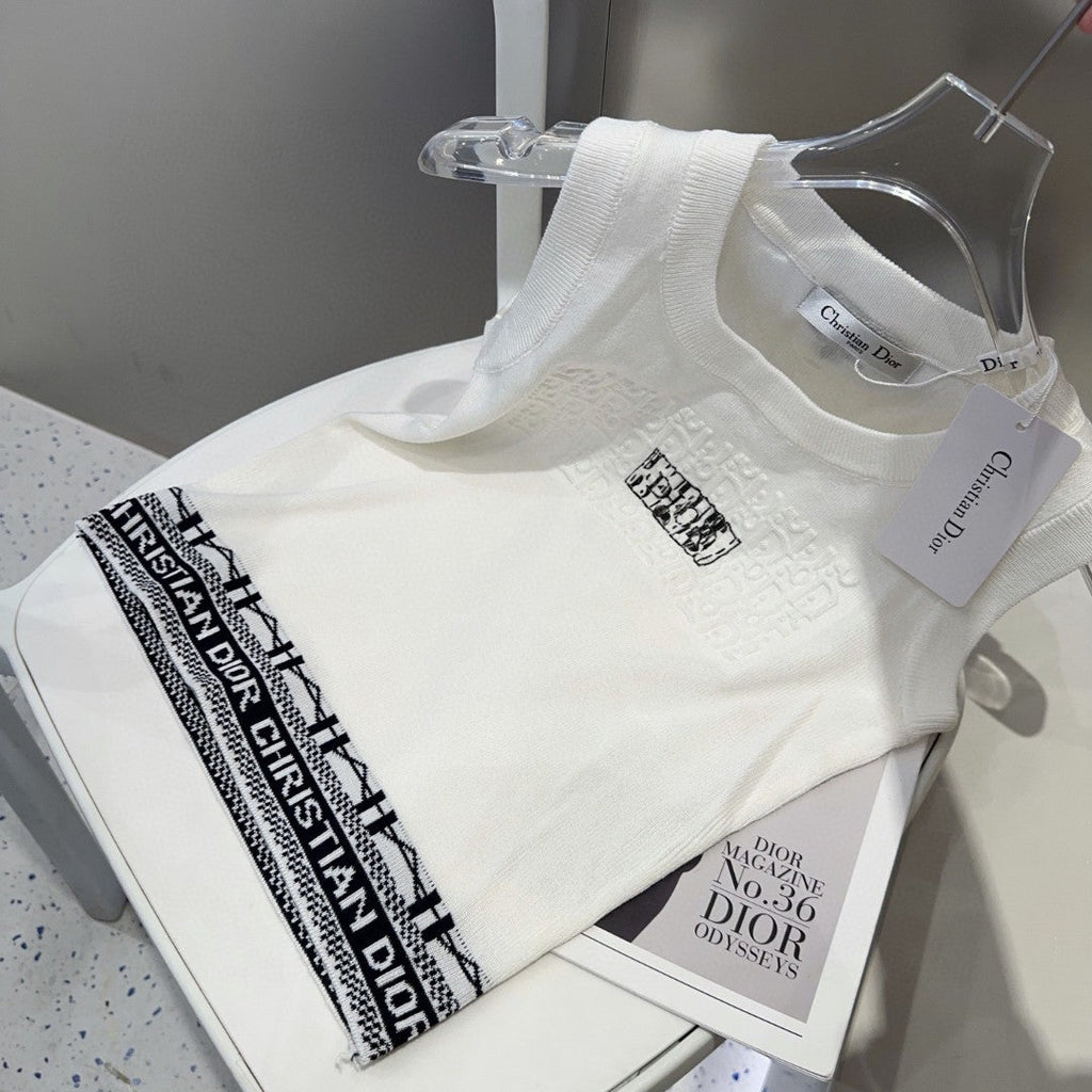 TANK TOP 612060 IN WHITE COTTON RIBBED