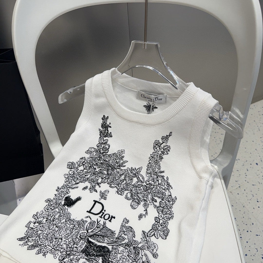 TANK TOP 639176 IN WHITE COTTON RIBBED KNIT