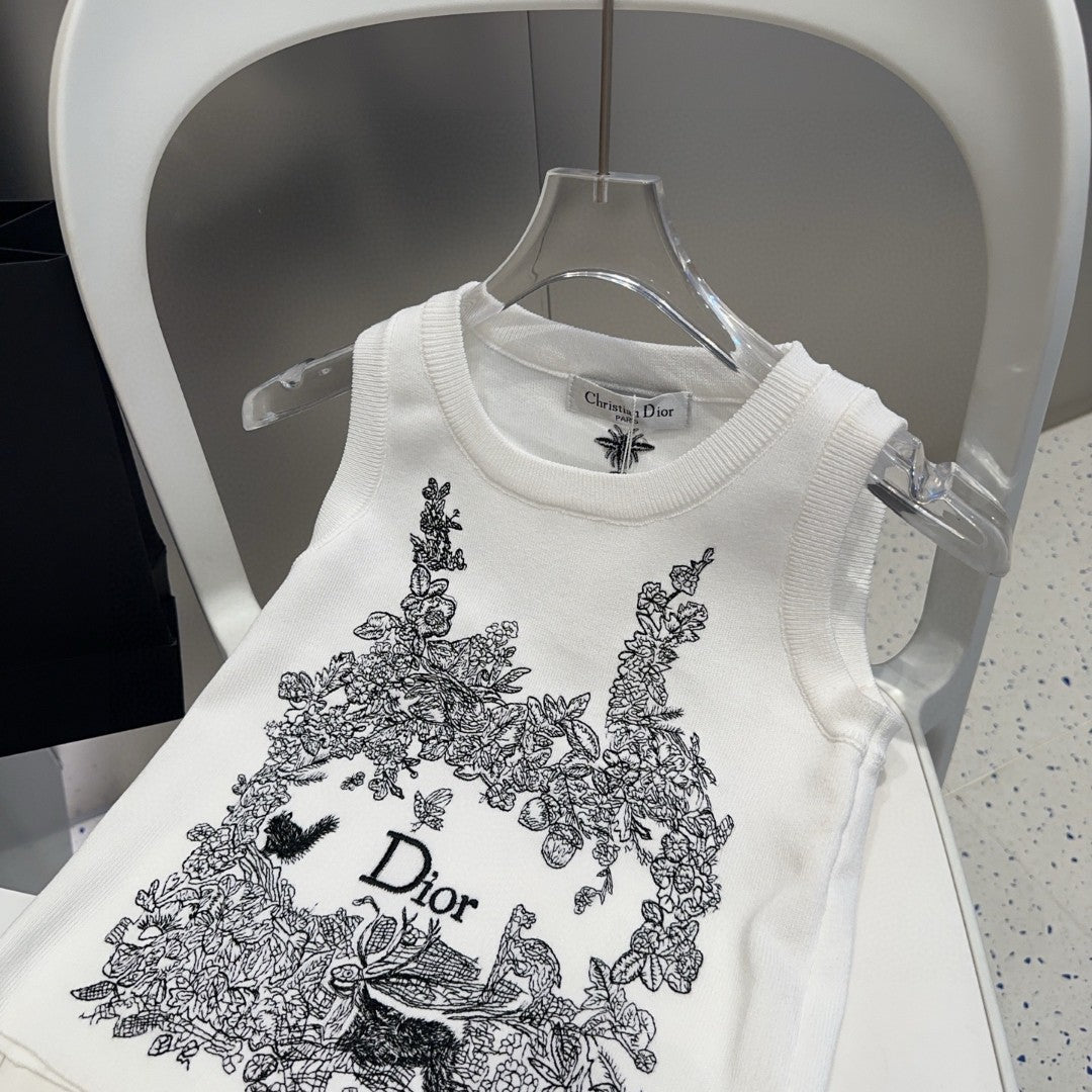 TANK TOP 639176 IN WHITE COTTON RIBBED KNIT
