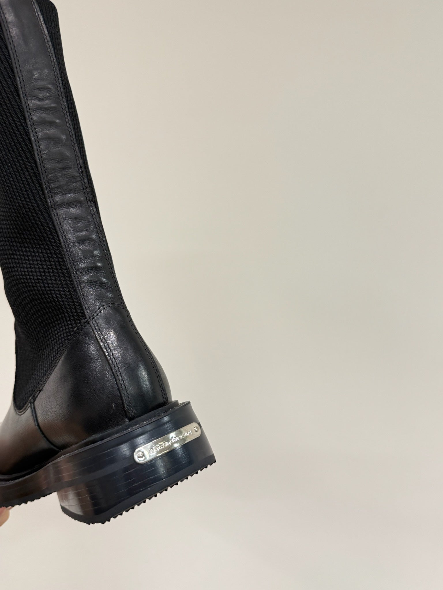 DETROIT SOCK BOOT IN BLACK CALFSKIN