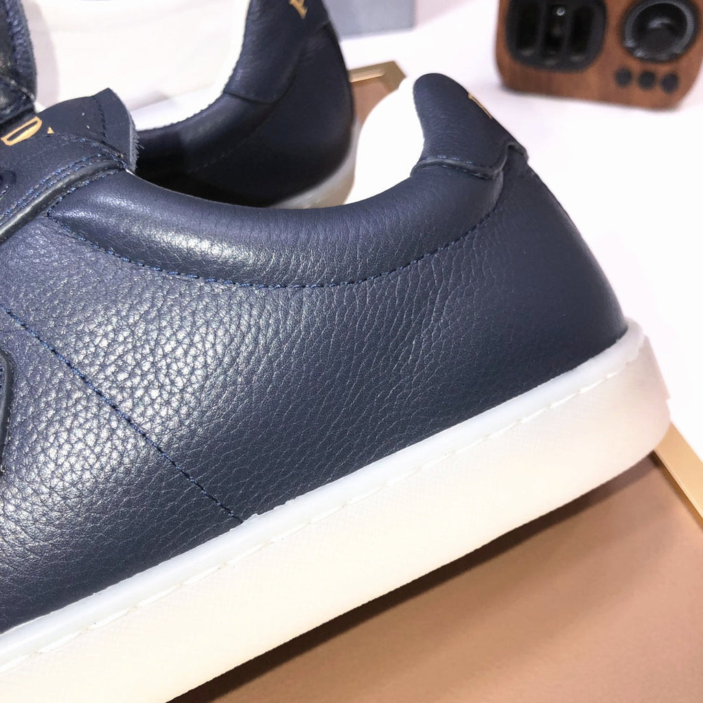 PRA TRAINER SHOES NAVY BLUE CALFSKIN