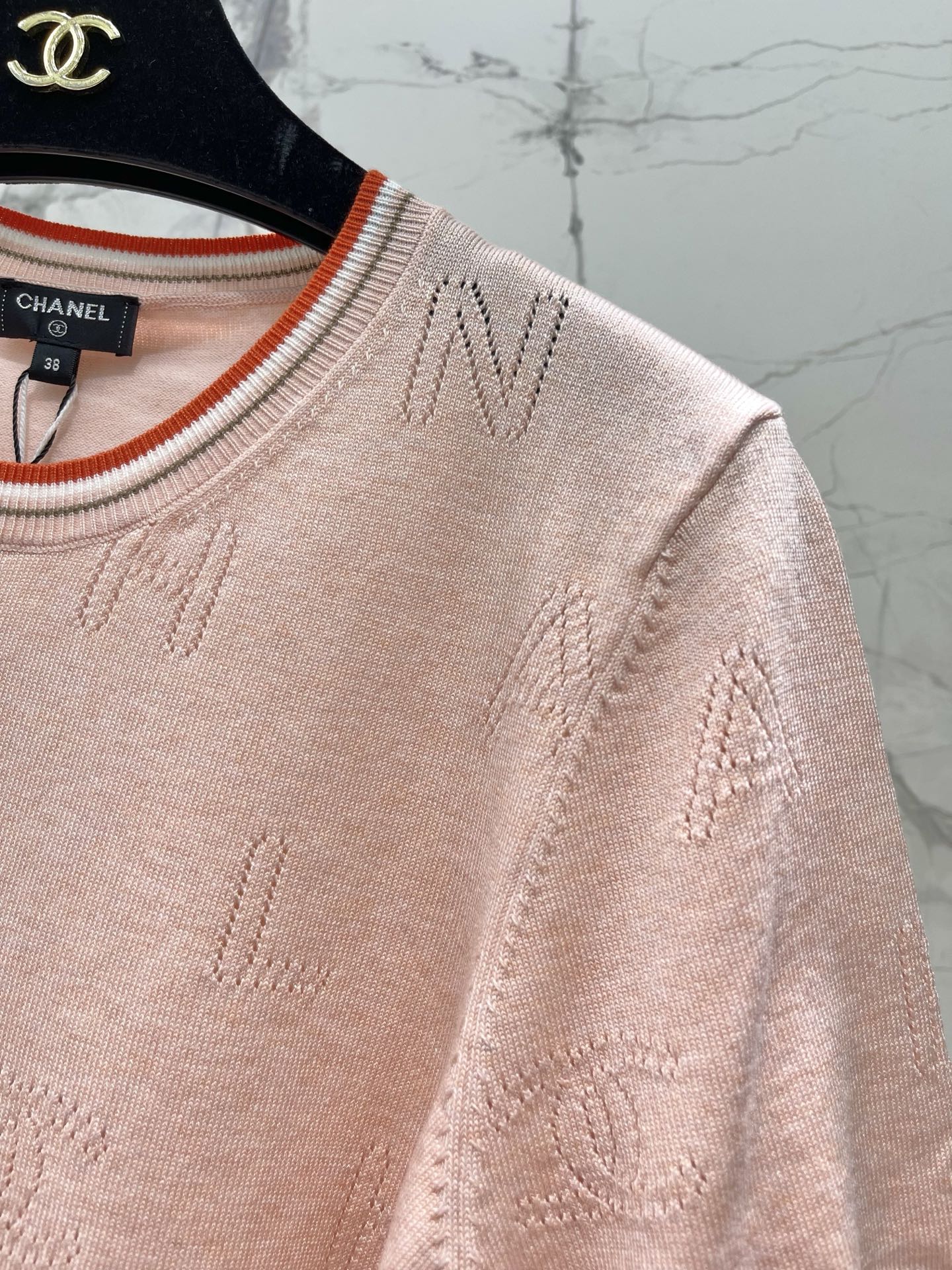 CHANEL 26S SHORT-SLEEVED KNIT SHIRT STYLE 1164