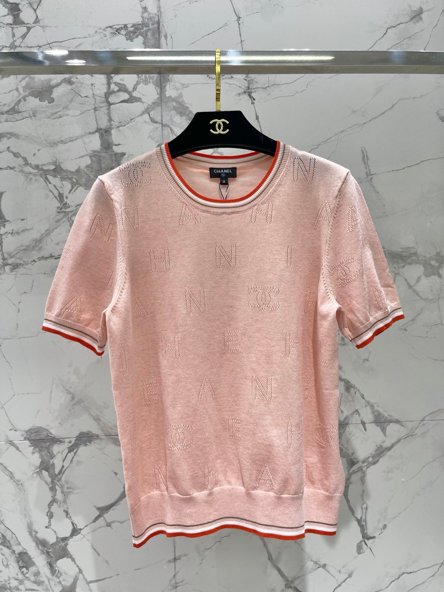 CHANEL 26S SHORT-SLEEVED KNIT SHIRT STYLE 1164