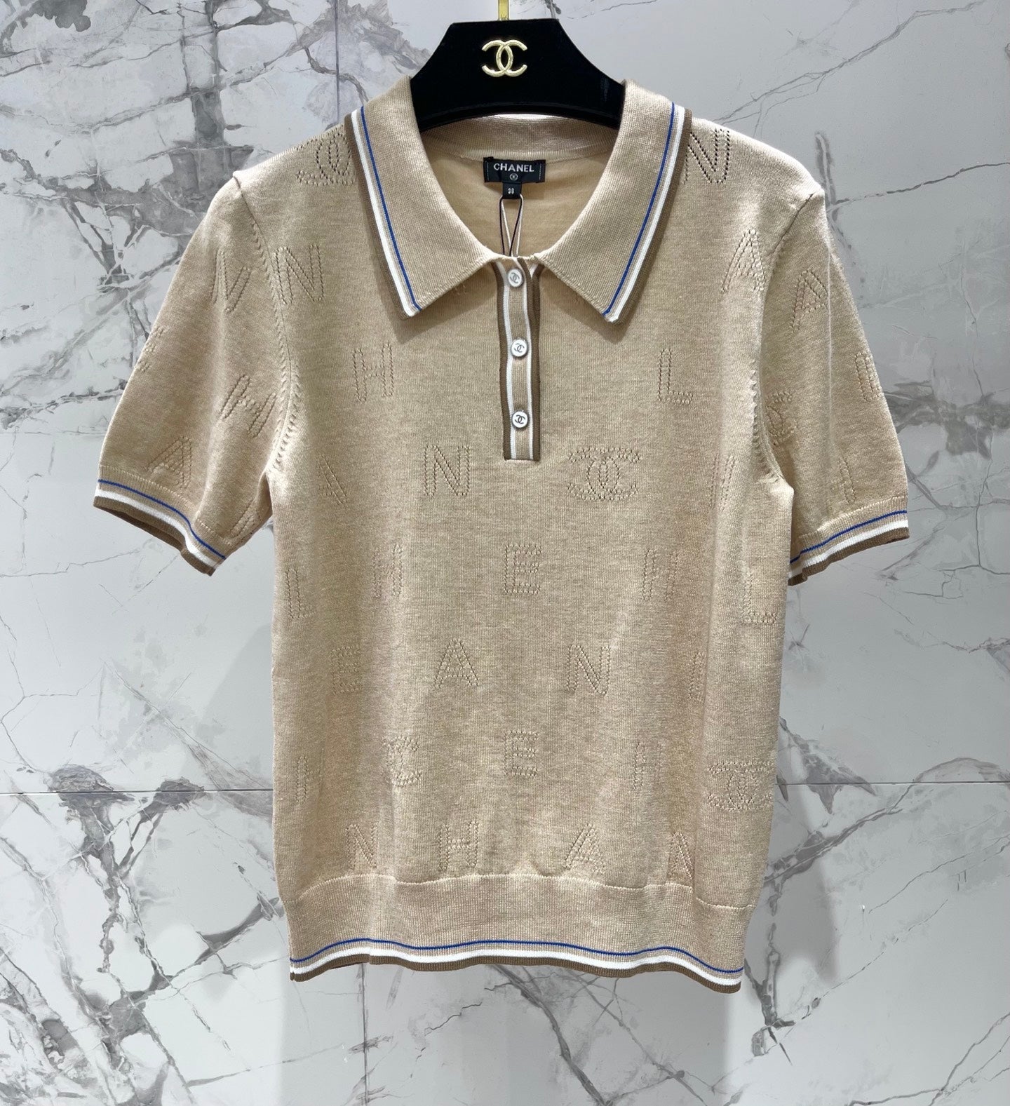 CHANEL 26S SHORT-SLEEVE KNIT POLO STYLE 1178