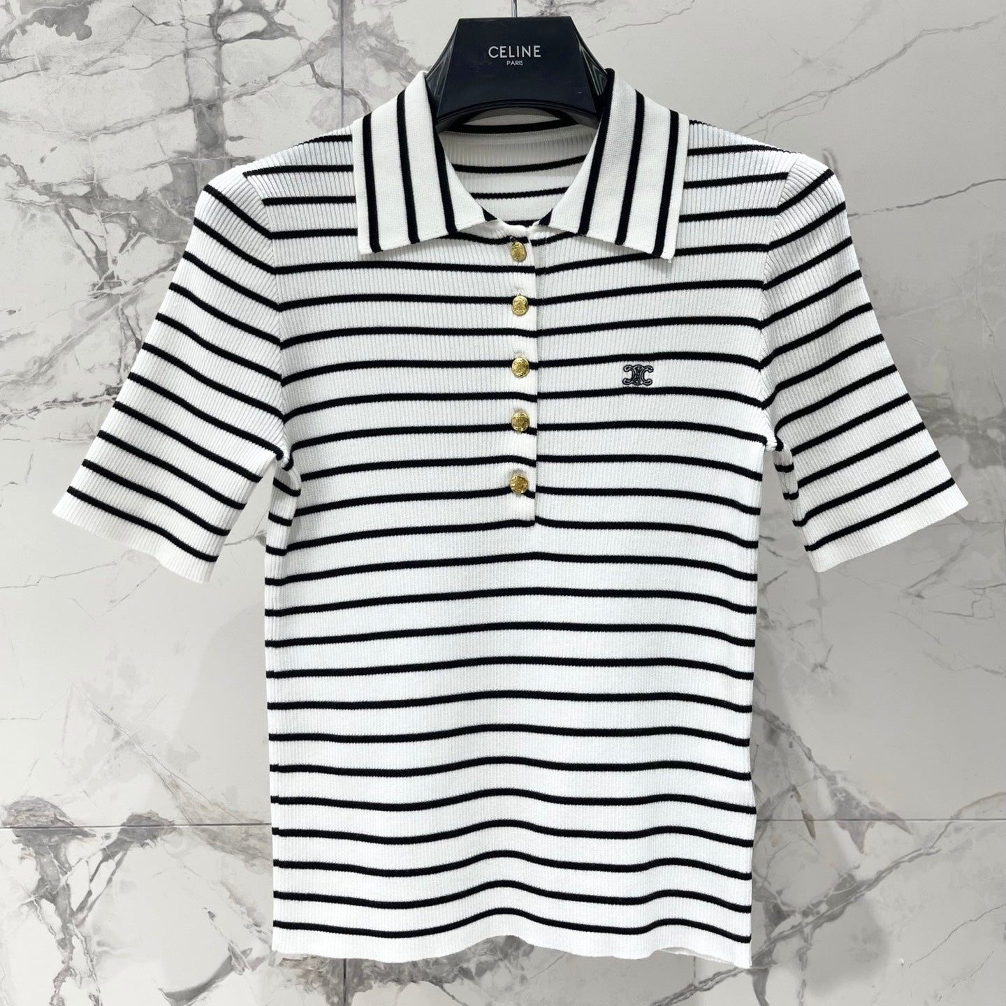 CELINE 26S SHORT SLEEVE KNIT SHIRT 303