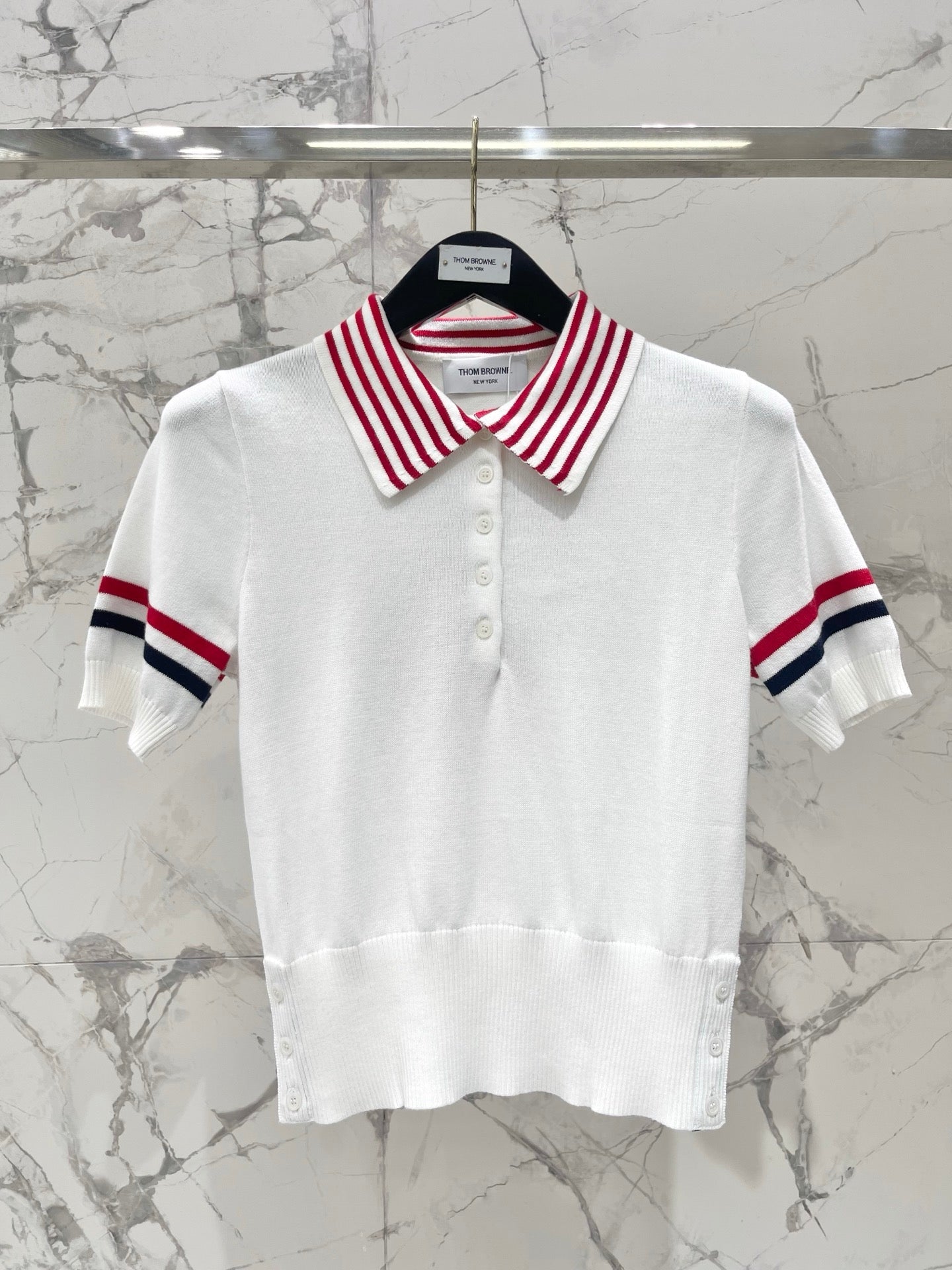 THOM 26S SHORT SLEEVE POLO KNIT TOP STYLE 229