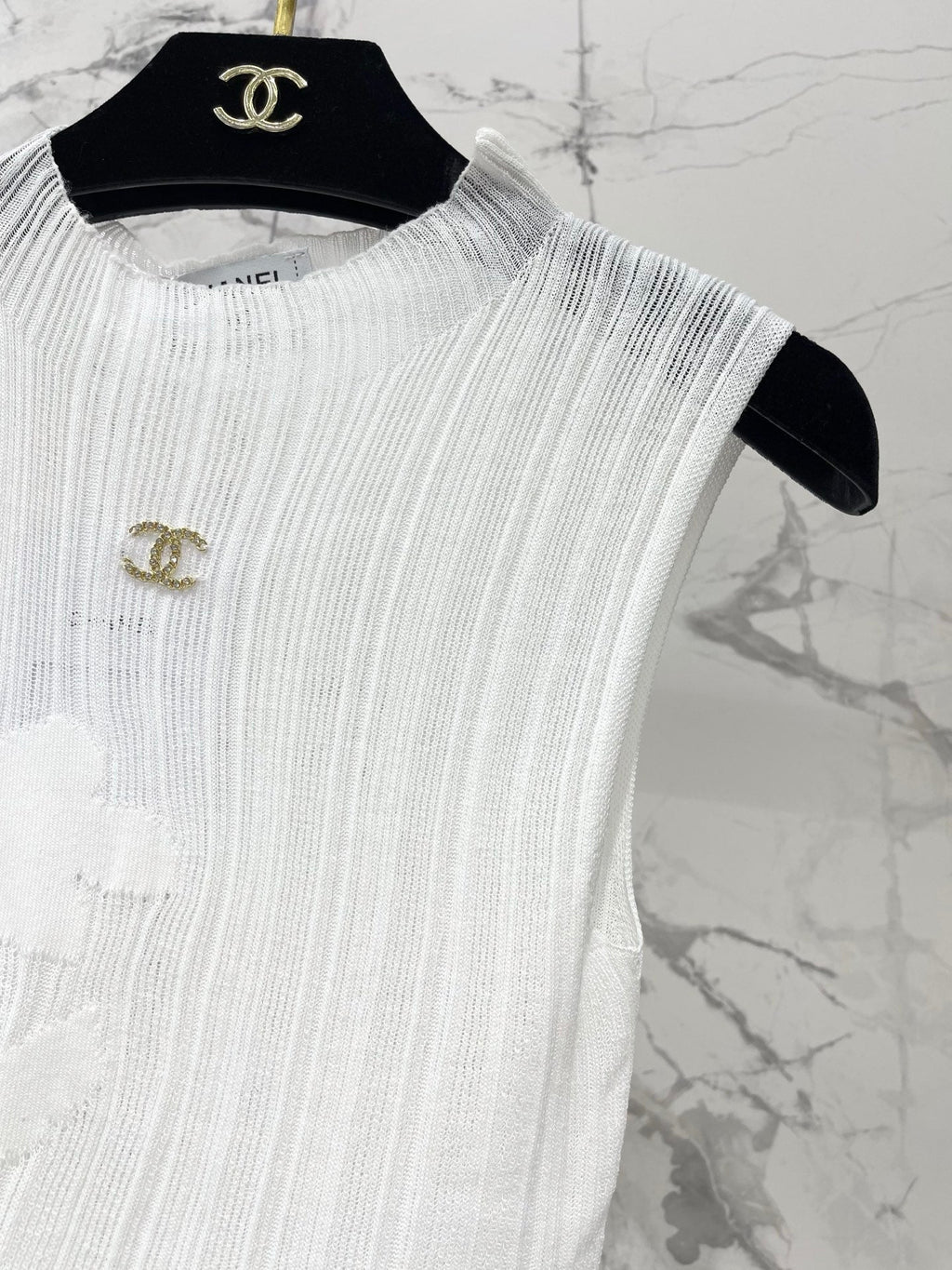 CHANEL 26S SLEEVELESS KNIT TOP 1318