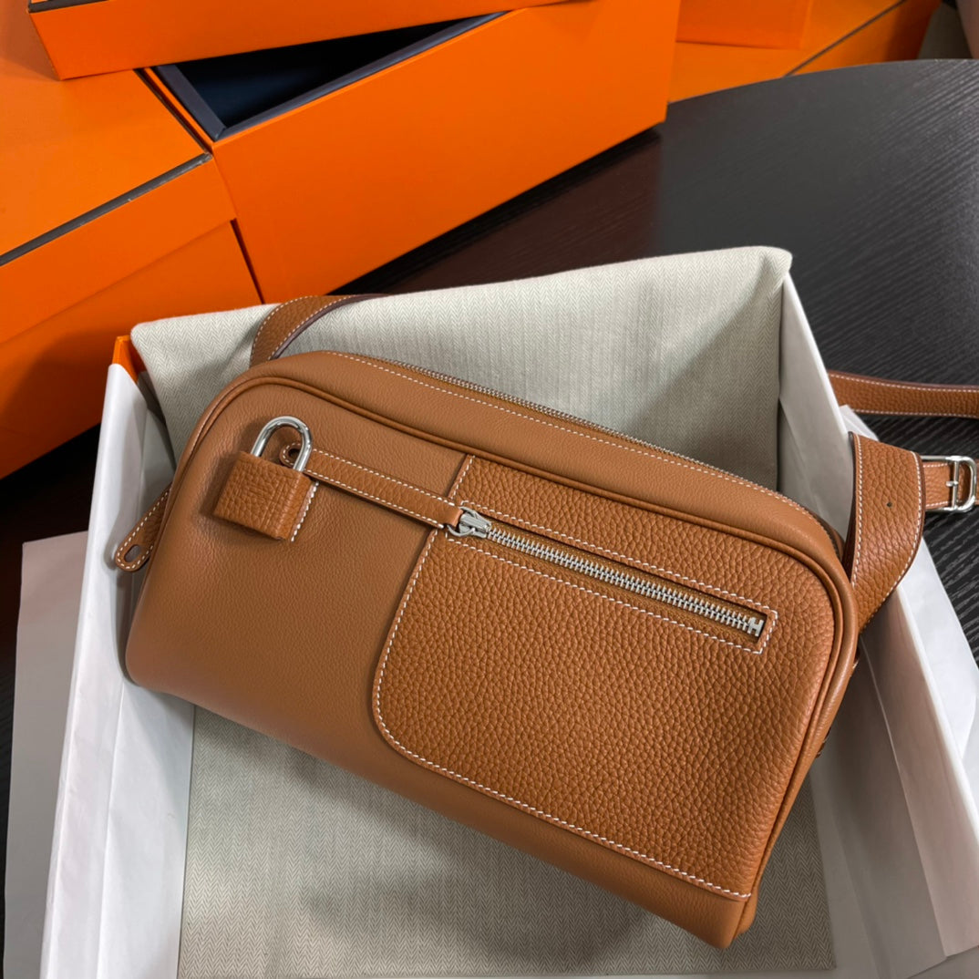 BOSTON NOUVEAU ON BOBY 29 SHOULDER BAG IN BRONZE BROWN CALFSKIN