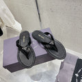 PRA PATENT LEATHER THONG SLIPPER BLACK
