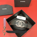CC 26S BELT 30 MM IN BLACK CALFSKIN SILVER TONE 660338