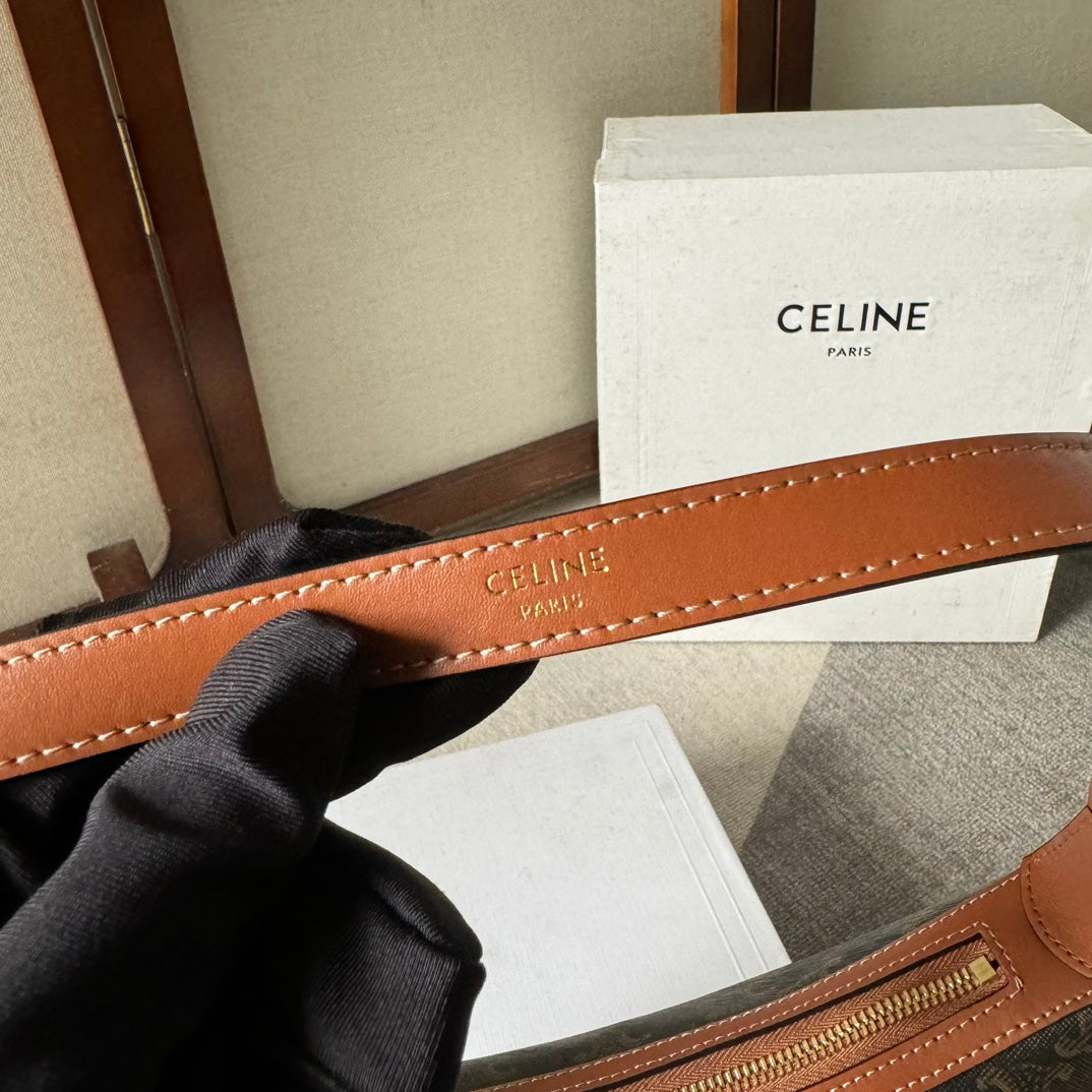 SMALL HELOÏSE BAG CUIR 22 IN BLACK TRIOMPHE CANVAS