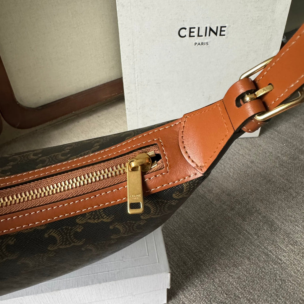 SMALL HELOÏSE BAG CUIR 22 IN BLACK TRIOMPHE CANVAS