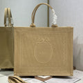 DIOR 26S BOOK TOTE BAG 42 IN BEIGE BAYADERE FABRIC