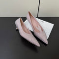 DIOR 26S POINTED-TOE HIGH HEELS 35MM IN PINK SUEDE CRYSTAL