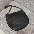 CHANEL 26S LARGE HOBO BAG 33 IN BLACK LAMBSKIN TORTOISE RESIN CHAIN
