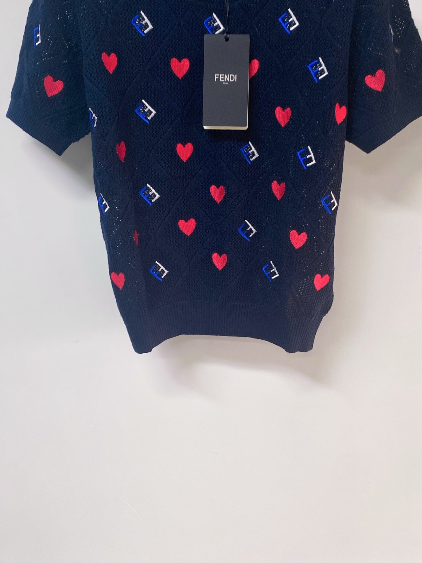 FENDI 26S KNIT SHORT SLEEVE KNIT TOP 031
