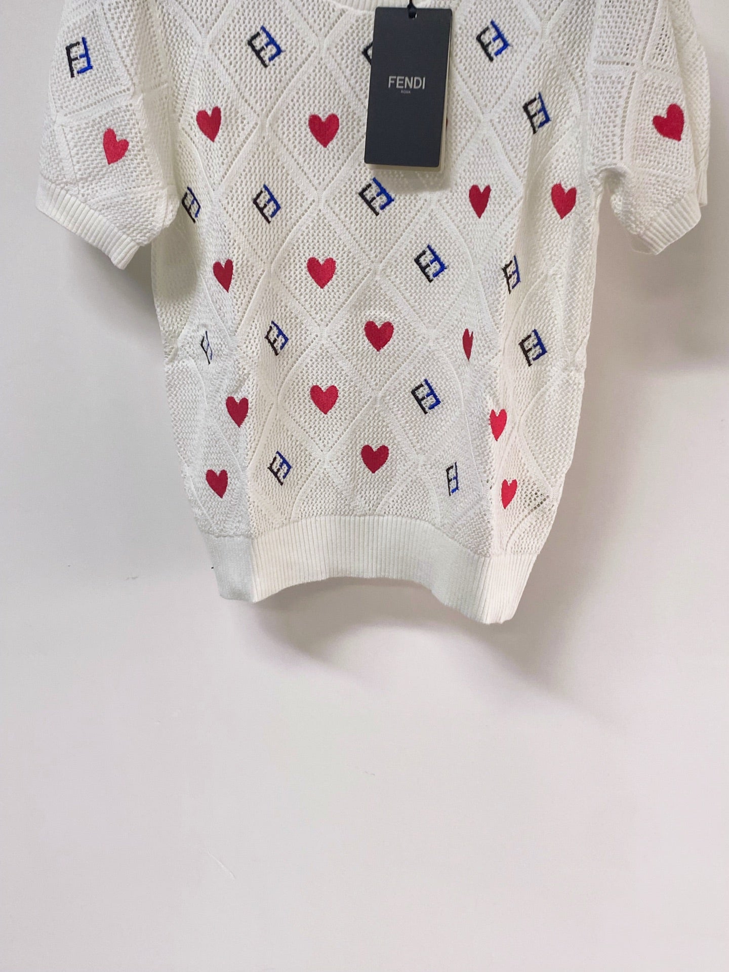 FENDI 26S KNIT SHORT SLEEVE KNIT TOP 030